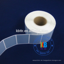 Klebeetikett mit Barcode-Etikett und silbernem Polyester-Etikett